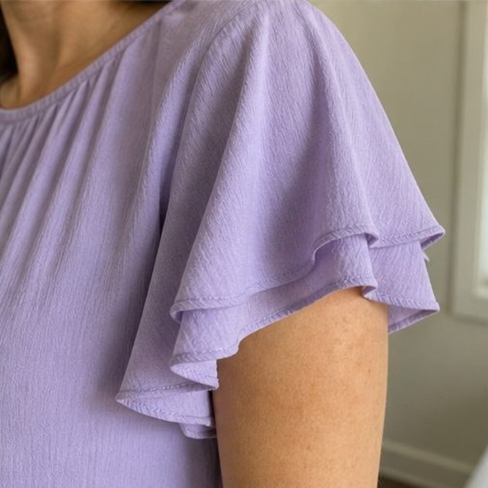 Olive Ruffle Blouse - Picture 5 of 6